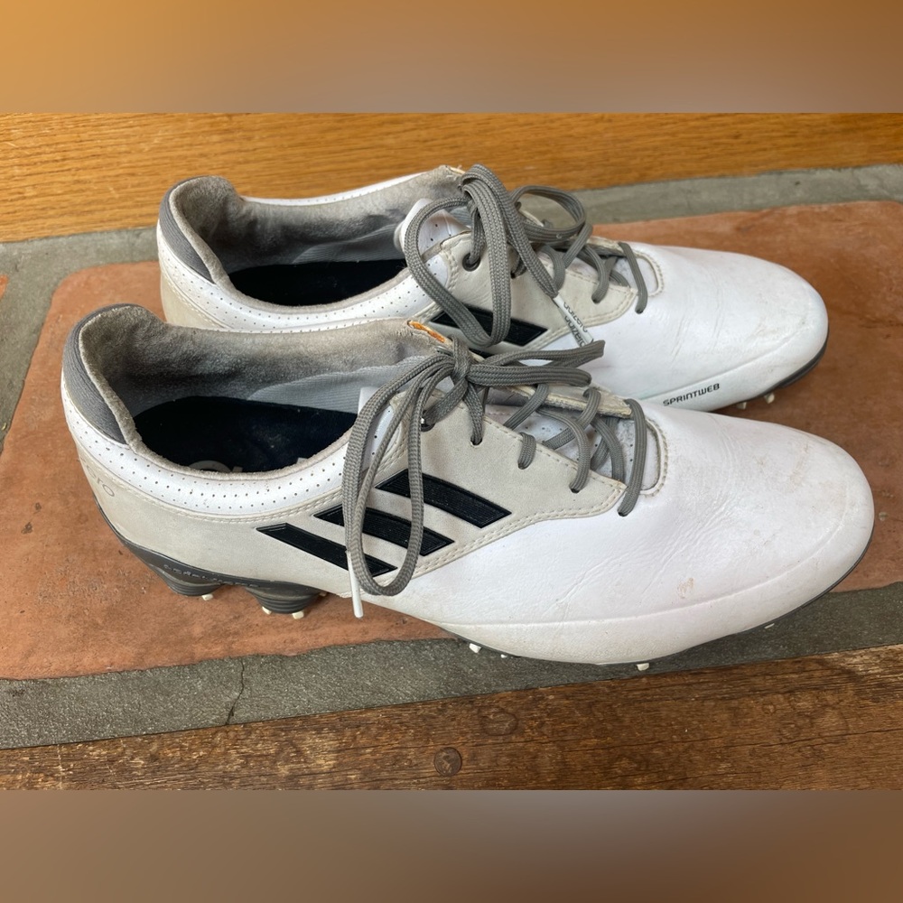 adidas Men’s White & Black Athletic Cleats